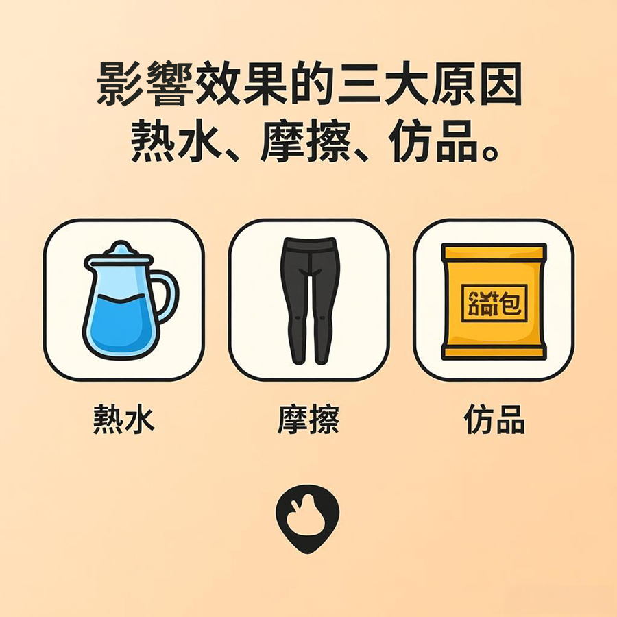 1763865672697383.jpg 影響效果的三大原因:熱水、摩擦、仿品。.jpg